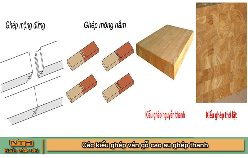Gỗ cao su ghép thanh