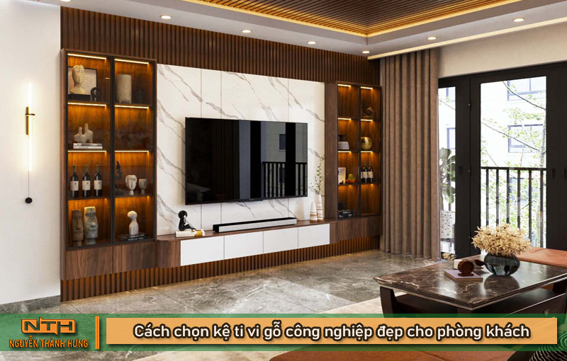 Cách chọn kệ ti vi gỗ công nghiệp đẹp cho phòng khách